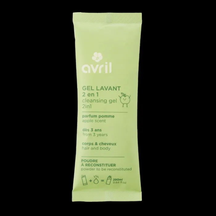 New Avril Gel lavant 2 en 1 en poudre à reconstituer parfum Pomme verte