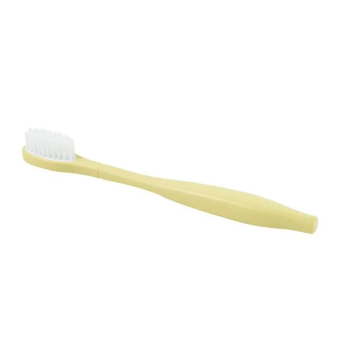 Avril Kit enfant manche jaune + 3 têtes de brosse à dents - Poils extra souples