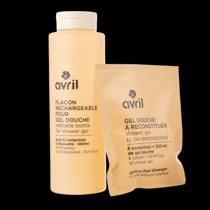 Discount Avril Kit gel douche Fleur d'oranger en pastilles + flacon
