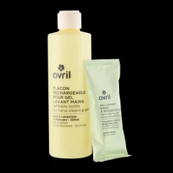 Hot Avril Kit gel lavant mains Amande en pastilles + flacon